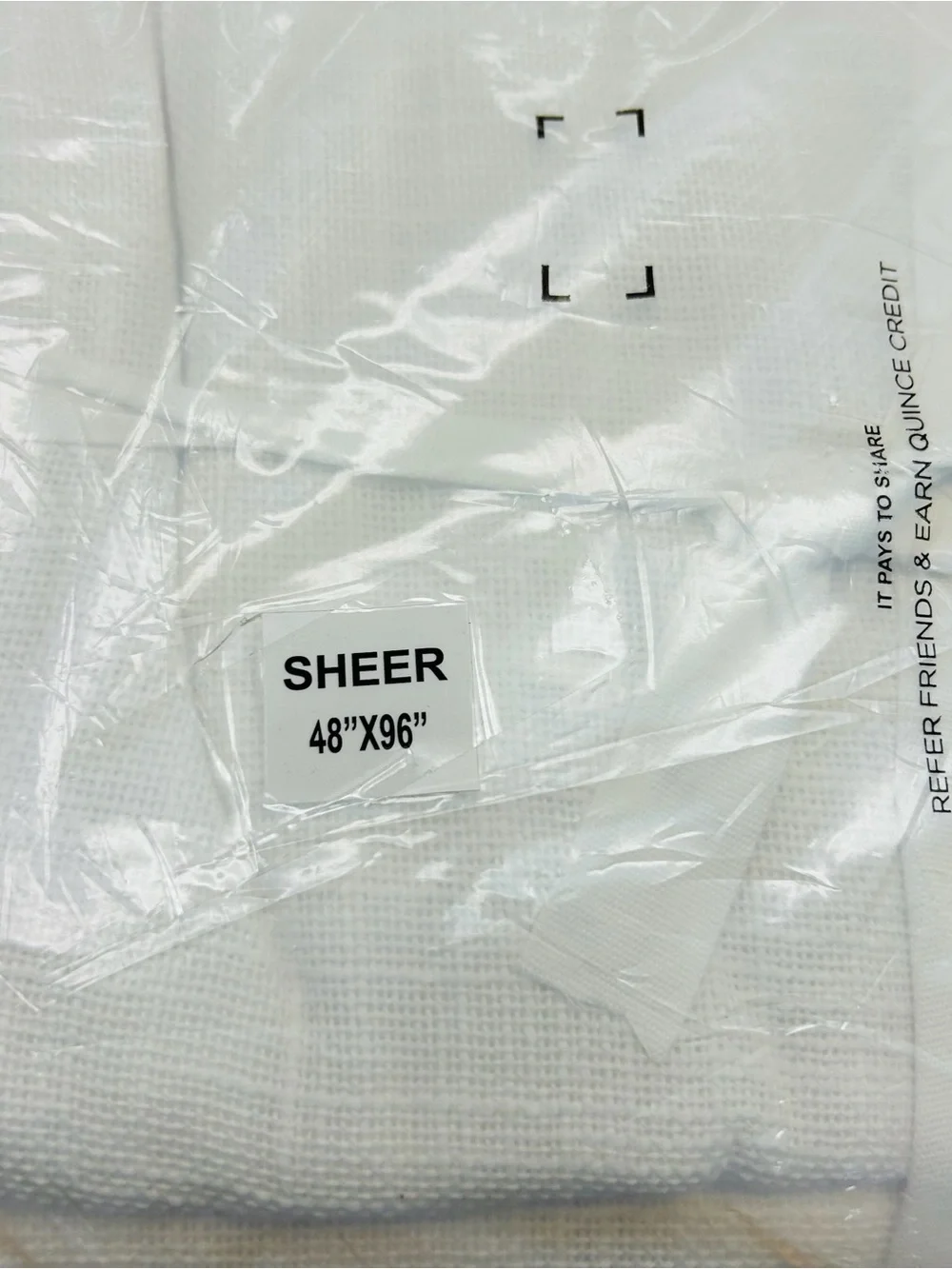 NWOT QUINCE Set Of 2 48x96 Cotton Sheer Curtains White 1117